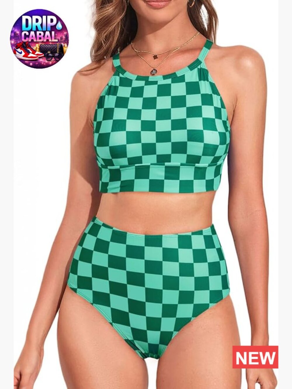 High Waisted Bikini Set Two Piece Swimsuit Tummy Control